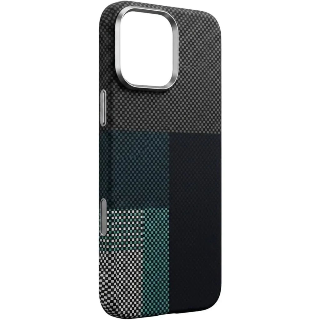 CROWNYX Carbon Fiber Case for iPhone 16 Pro Max, MagSafe Compatible, Ultra Slim Drop Resistant Cover, Anti-Slip, Anti-Scratch, Blue | IP16PM-MGSF-FBONE-BLU - Image 3