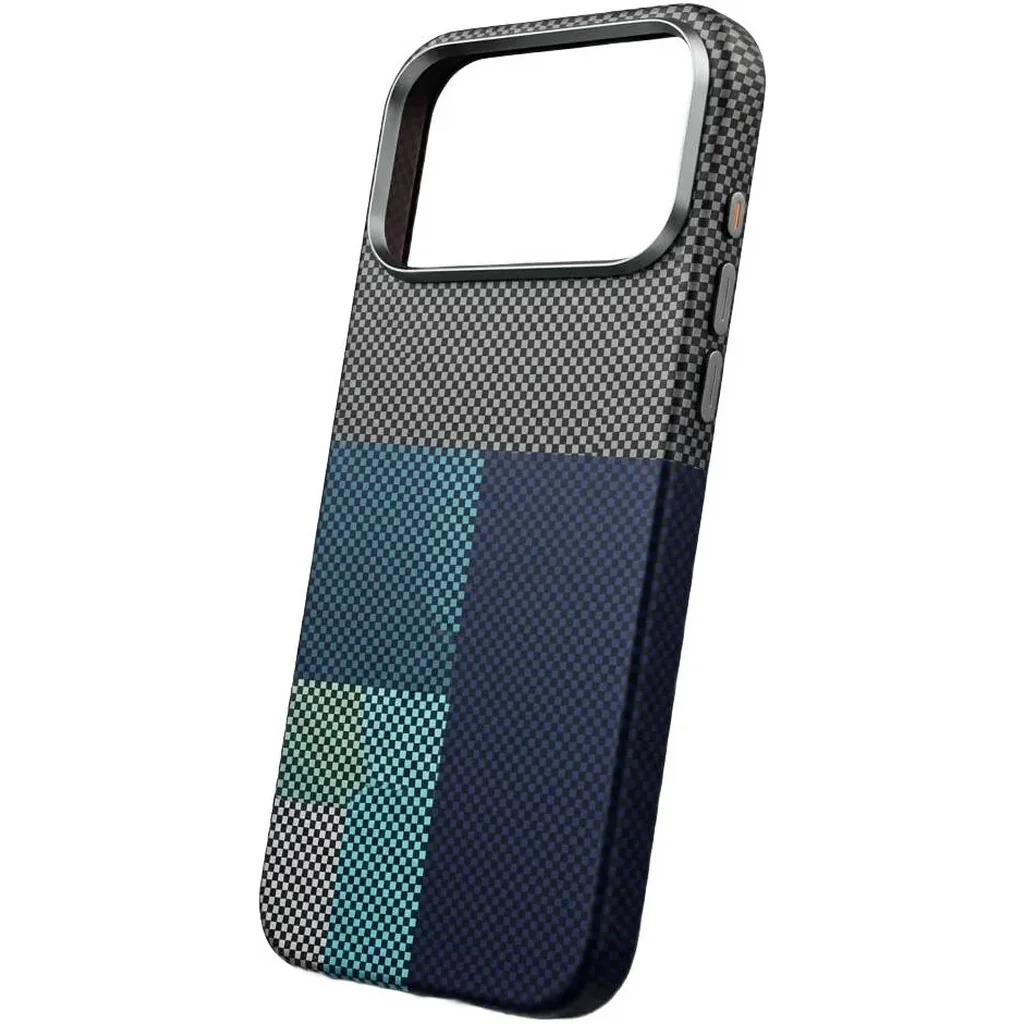 CROWNYX Carbon Fiber Case for iPhone 17 Pro Max, MagSafe Compatible, Ultra Slim Drop Resistant Cover, Anti-Slip, Anti-Scratch, Blue | IP17PM-MGSF-FBONE-BLU - Image 3