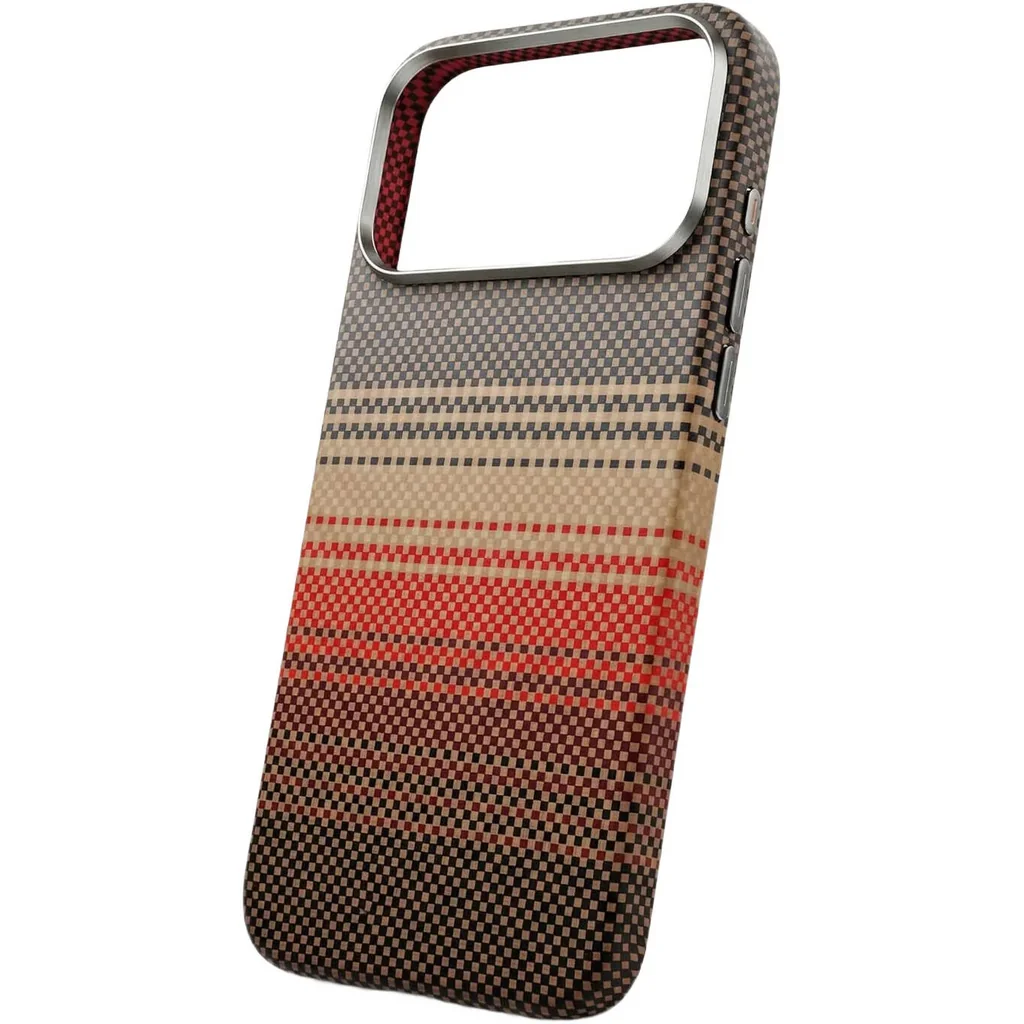 CROWNYX Carbon Fiber Case for iPhone 17 Pro Max, MagSafe Compatible, Ultra Slim Drop Resistant Cover, Anti-Slip, Anti-Scratch, Brown | IP17PM-MGSF-FBONE-BRN - Image 3