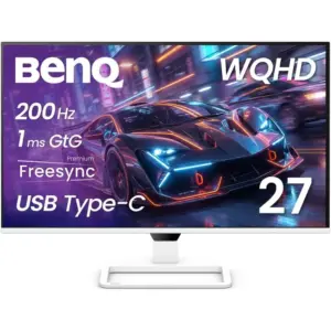 BenQ EW270Q Monitor, 27" IPS Display, QHD Resolution, 200Hz Refresh Rate, 1ms (GtG) Response Time, AMD FreeSync Premium, 1.07 Billion Display Colors, White | EW270Q
