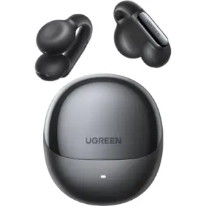 Ugreen Hitune S5 Open Wired Earbuds, Open Ear Bluetooth Headphones, Comfortable Clip On Design, Deep Bass Sound, IPX5 Sweat Resistant, 24H Playtime, Black | 45760