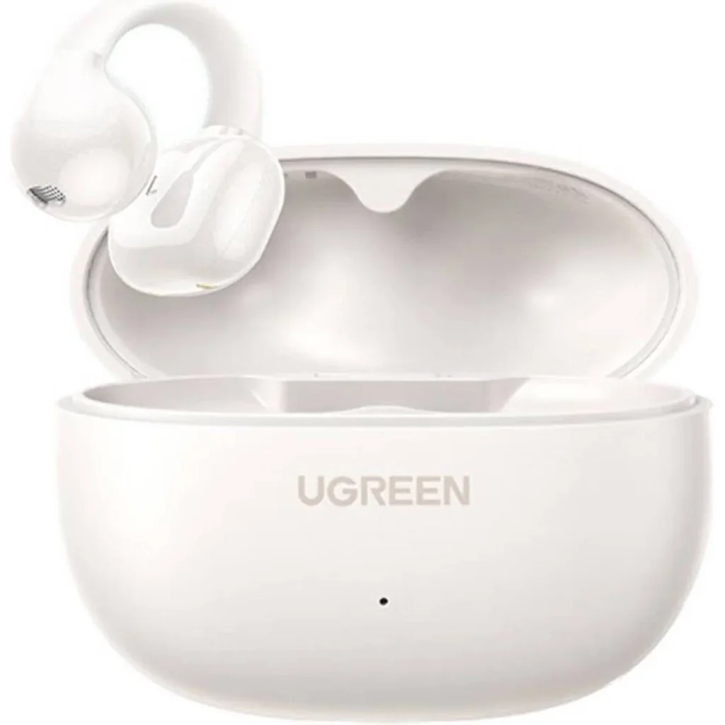 UGREEN HiTune S3 True Wireless Earbuds, Open Ear Bluetooth 5.4 Earphones, Clip On Sports Headphones, 30H Playtime, IPX5 Water Resistant, USB C Charging, White | 45786