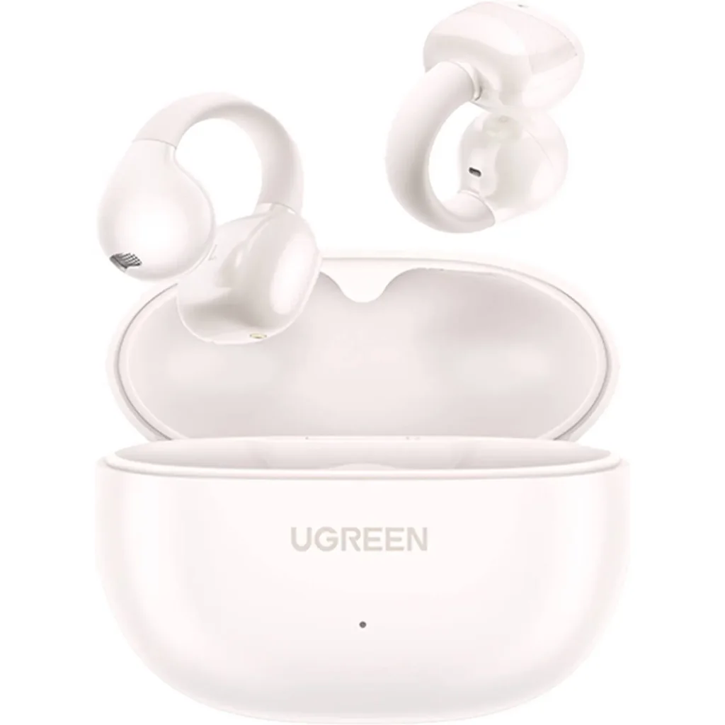 UGREEN HiTune S3 True Wireless Earbuds, Open Ear Bluetooth 5.4 Earphones, Clip On Sports Headphones, 30H Playtime, IPX5 Water Resistant, USB C Charging, White | 45786 - Image 2
