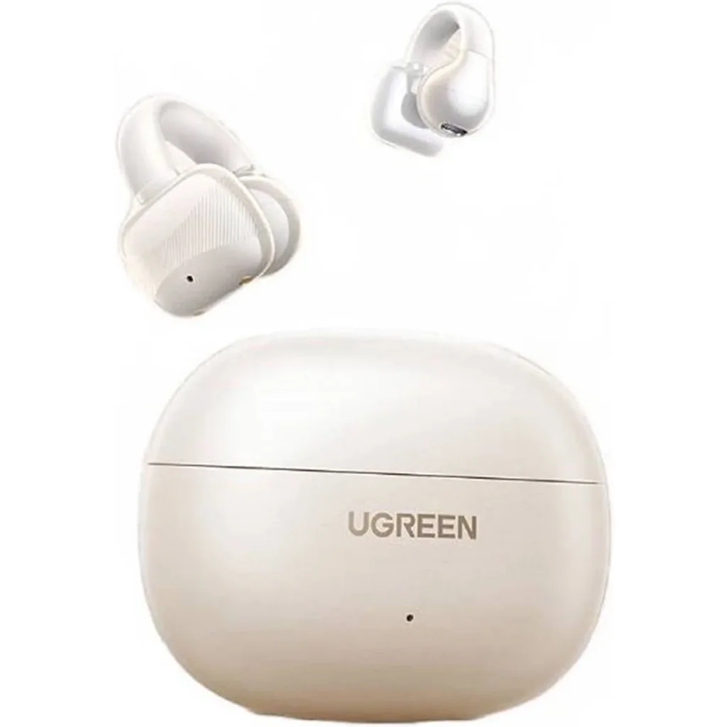 UGREEN HiTune S3 True Wireless Earbuds, Open Ear Bluetooth 5.4 Earphones, Clip On Sports Headphones, 30H Playtime, IPX5 Water Resistant, USB C Charging, White | 45786 - Image 3