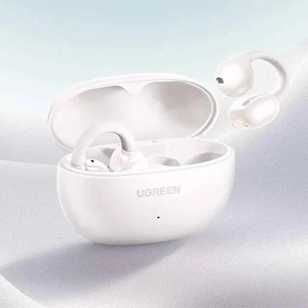 UGREEN HiTune S3 True Wireless Earbuds, Open Ear Bluetooth 5.4 Earphones, Clip On Sports Headphones, 30H Playtime, IPX5 Water Resistant, USB C Charging, White | 45786 - Image 4