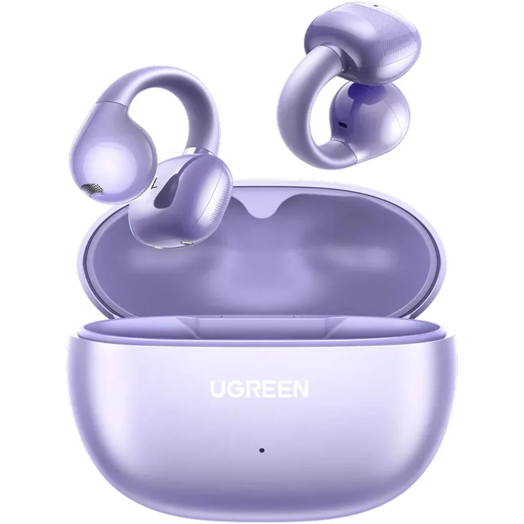 UGREEN HiTune S3 True Wireless Earbuds, Open Ear Bluetooth 5.4 Earphones, Clip On Sports Headphones, 30H Playtime, IPX5 Water Resistant, USB C Charging, Purple | 55430