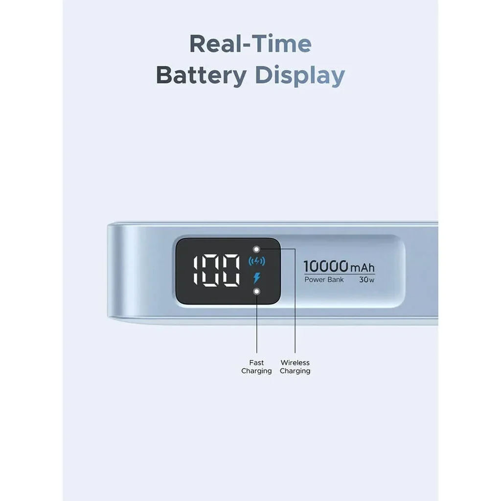UGREEN MagFlow 10000mAh Magnetic Wireless Power Bank, Qi2 25W Fast Charging, Built-In USB-C Cable, 30W USB-C PD Output, Portable Battery Pack, Gray | 65958 - Image 2