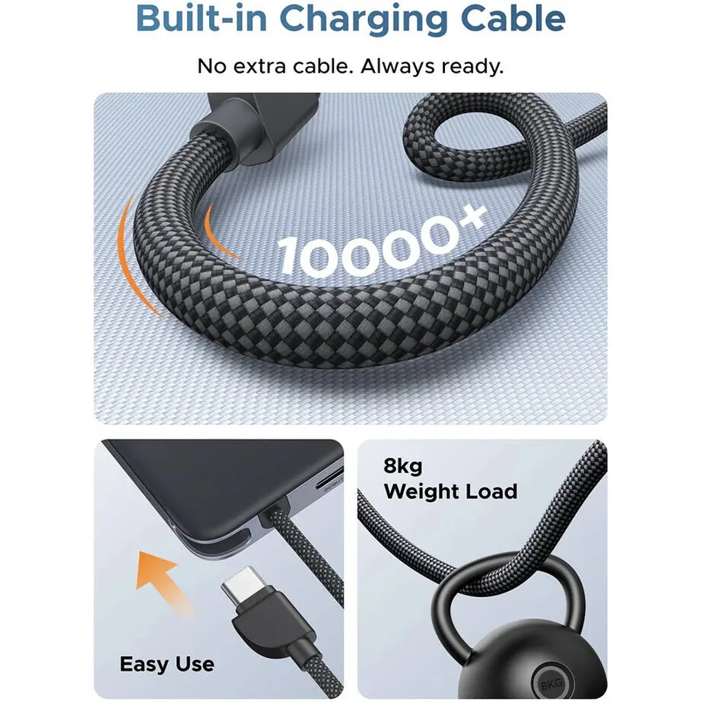 UGREEN MagFlow Air Qi2 10000mAh Magnetic Power Bank, 30W USB-C Fast Charging, Qi2 15W Magnetic Wireless Charger, Built-In USB-C Cable, Ultra-Slim Portable Battery Pack, Space Gray | 75982 - Image 10