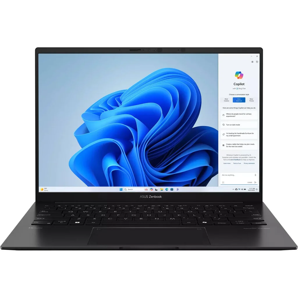 ASUS Zenbook 14 OLED UM3406 Laptop, 14" WUXGA OLED 60Hz Display, AMD Ryzen AI 7 445, 32GB RAM, 1TB SSD, AMD Radeon Graphics, English-Arabic K/B, Win11Home, Jade Black | 90NB17R1-M007E0