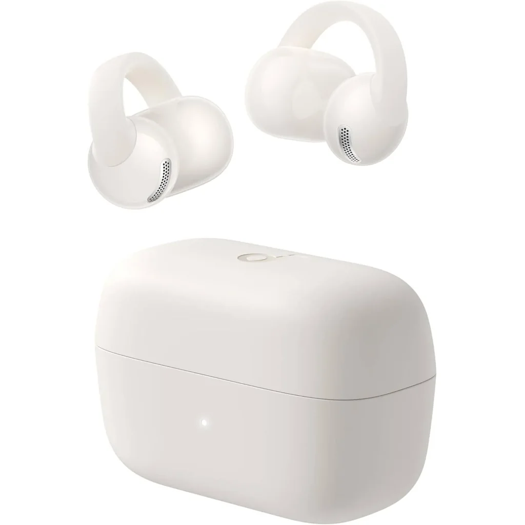 Anker Soundcore C50i, Open-Ear Headphones, Ultra-Comfort, FlexiClip Design, 12mm Drivers for Powerful Bass, AI Clear Calls, 28H Playtime, Secure Fit, Hi-Res, IP55, Bluetooth 6.0, White | C50i