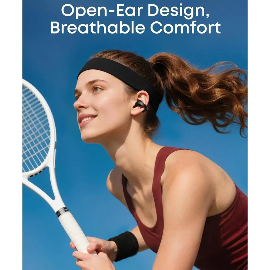 Anker Soundcore C50i, Open-Ear Headphones, Ultra-Comfort, FlexiClip Design, 12mm Drivers for Powerful Bass, AI Clear Calls, 28H Playtime, Secure Fit, Hi-Res, IP55, Bluetooth 6.0, White | C50i - Image 4