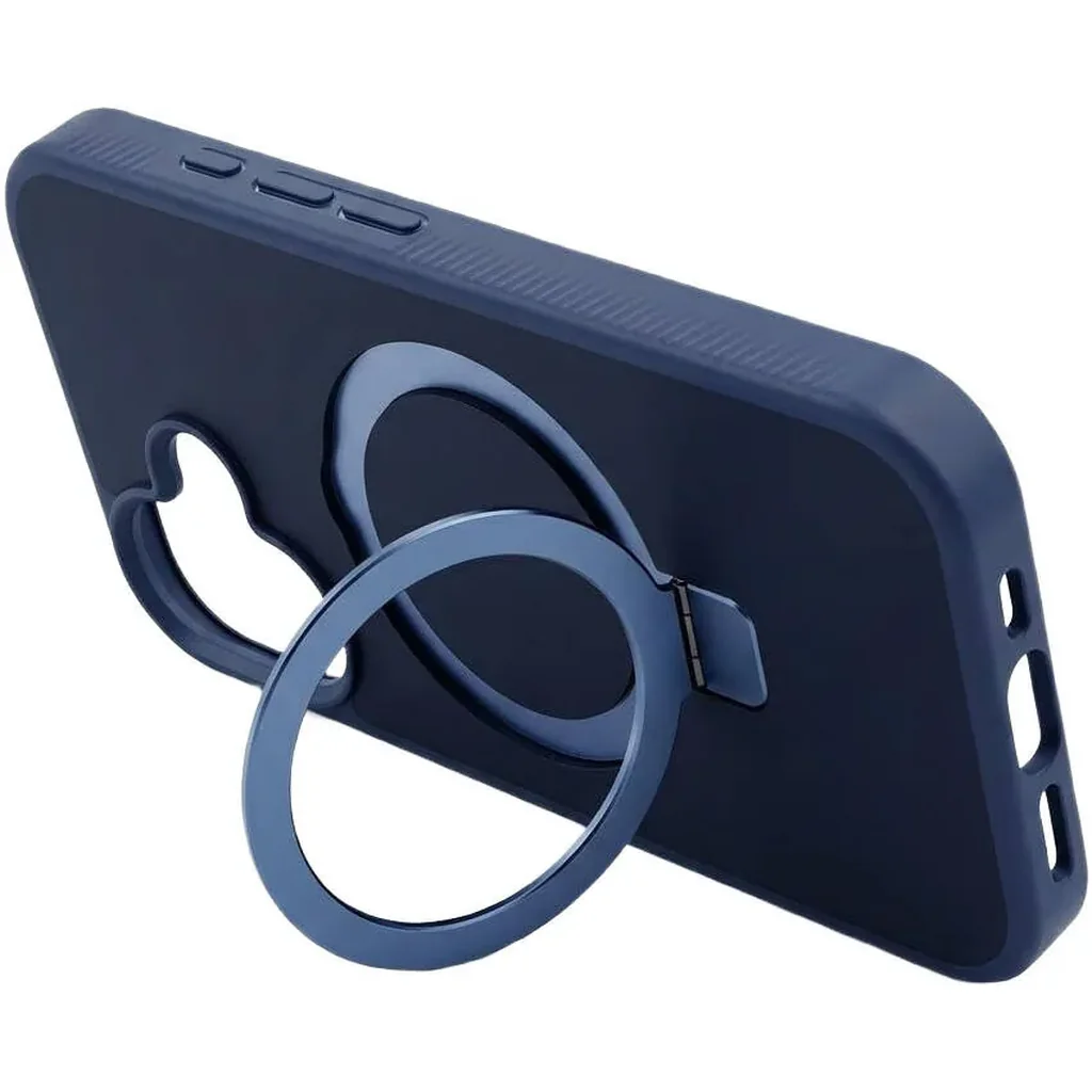 CROWNYX Aegis GripStand Pro Case for iPhone 16, Compatible with MagSafe, Shockproof, Slim Hybrid TPU Cover with Kickstand & Grip Ring, Blue | IP16-MGSF-AGSP-BLU - Image 2