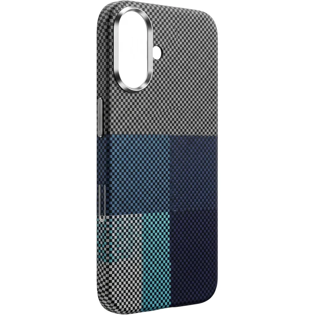 CROWNYX Carbon Fiber Case for iPhone 17, MagSafe Compatible, Ultra Slim Drop Resistant Cover, Anti-Slip, Anti-Scratch, Blue| IP17-MGSF-FBONE-BLU - Image 4