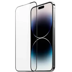 CROWNYX Clear Screen Protector for iPhone 16 Pro Max, 9H Hardness, Military Grade Shatterproof, Black Edge Tempered Glass with Easy Installation Tool, Case-Friendly, HD Clear | IP-16PM-CSP
