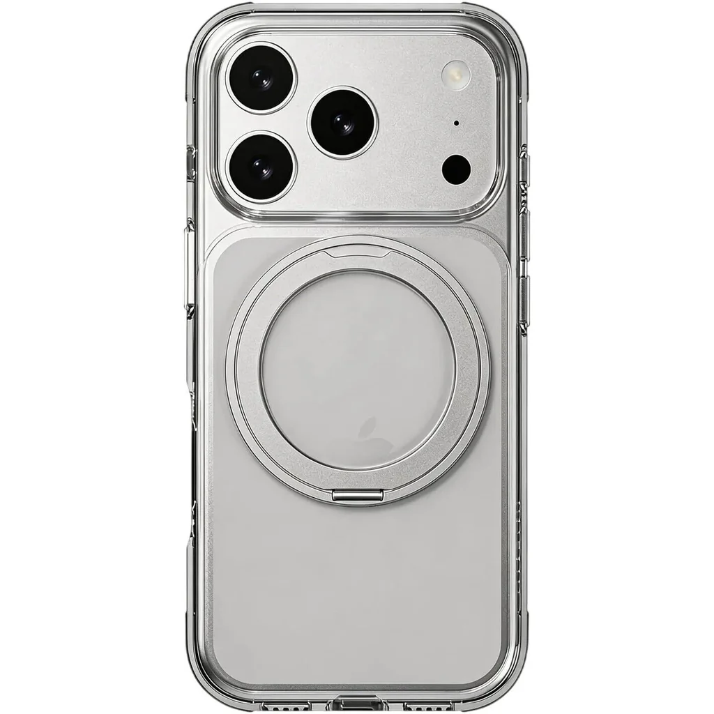 CROWNYX Crystal Spin Case for iPhone 17 Pro, 360 Degree Spin Ring Stand, Magsafe Compatible, Military Grade Protection, Anti Yellowing, Transparent Back, Scratch Resistant | IP17P-MGSF-CSP - Image 3
