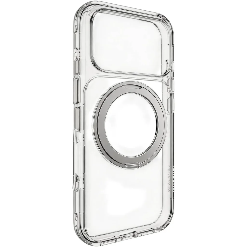 CROWNYX Crystal Spin Case for iPhone 17 Pro, 360 Degree Spin Ring Stand, Magsafe Compatible, Military Grade Protection, Anti Yellowing, Transparent Back, Scratch Resistant | IP17P-MGSF-CSP - Image 4