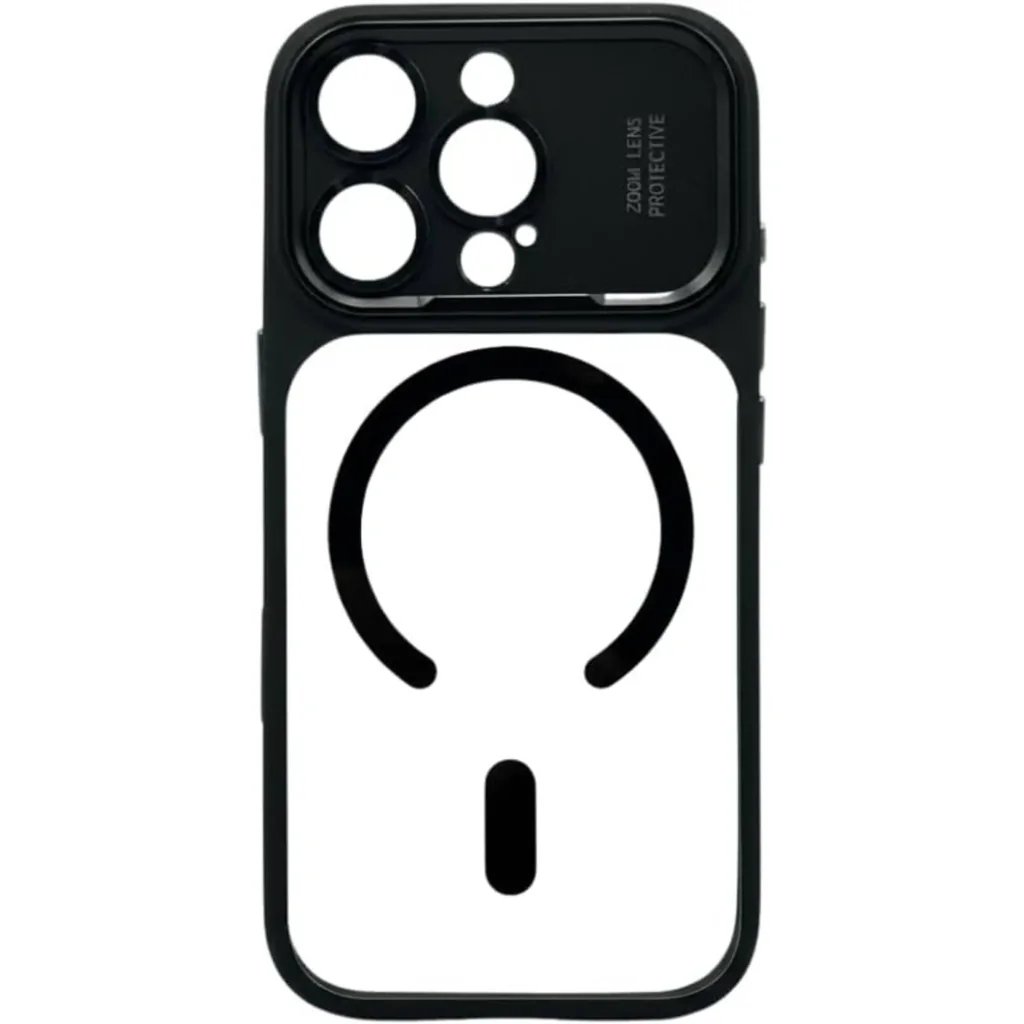 CROWNYX Fresh Aura Case for iPhone 16 Pro Max, Magsafe Compatible, Camera Control Cover, Military-Grade Drop Protection,TPU Case, Scretch Resistant, Black | IP16PM-MGSF-FA-BLK