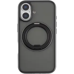 CROWNYX Obsidian360 Pro Case for iPhone 17, MagSafe Compatible, 360 Rotatable Ring Kickstand, Shockproof, Slim Design, Air Bumper, Raised Edge, Camera Protection, Black | IP17-MGSF-O360P-BLK