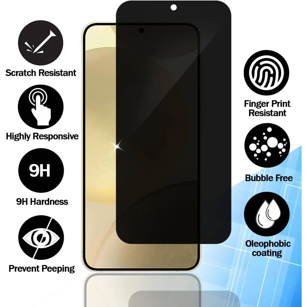 CROWNYX Privacy Screen Protector for Samsung Galaxy S25 Plus, Dust free, Anti Finger Print, Shatter Proof, Scratch Resistant, Anti Spy Tempered Glass Film with Easy Installation Kit | SAM-S25PL-GPSP - Image 2