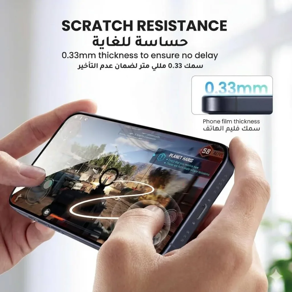CROWNYX Privacy Screen Protector for iPhone 16, Dust free, Anti Finger Print, Shatter Proof, Scratch Resistant, Anti Spy Tempered Glass, Easy Installation Kit | IP-16-GPSP - Image 2