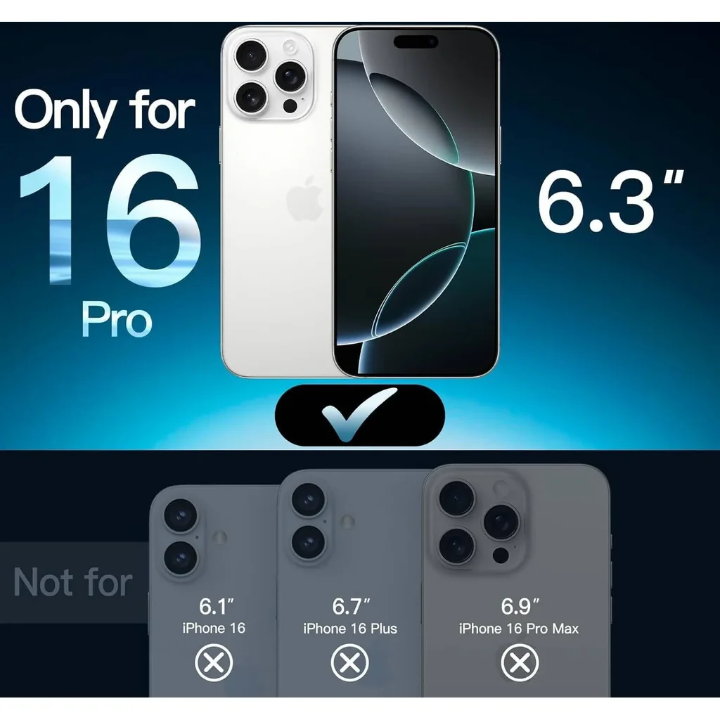 CROWNYX Privacy Screen Protector for iPhone 16 Pro, Dust free, Anti Finger Print, Shatter Proof, Scratch Resistant, Anti Spy Tempered Glass, Easy Installation Kit | IP-16P-GPSP - Image 4