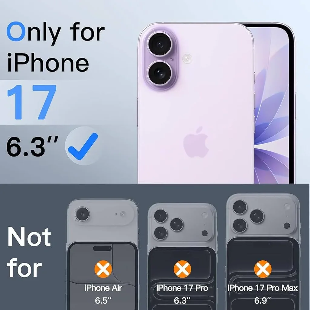 CROWNYX Privacy Screen Protector for iPhone 17, Dust free, Anti Finger Print, Shatter Proof, Scratch Resistant, Anti Spy Tempered Glass, Easy Installation Kit | IP-17-GPSP - Image 2