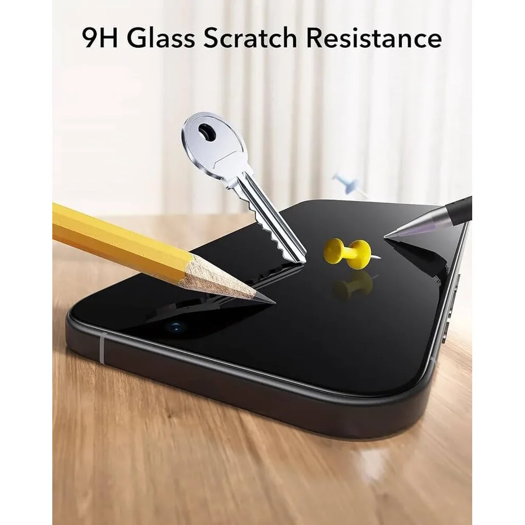 CROWNYX Privacy Screen Protector for iPhone 17, Dust free, Anti Finger Print, Shatter Proof, Scratch Resistant, Anti Spy Tempered Glass, Easy Installation Kit | IP-17-GPSP - Image 3