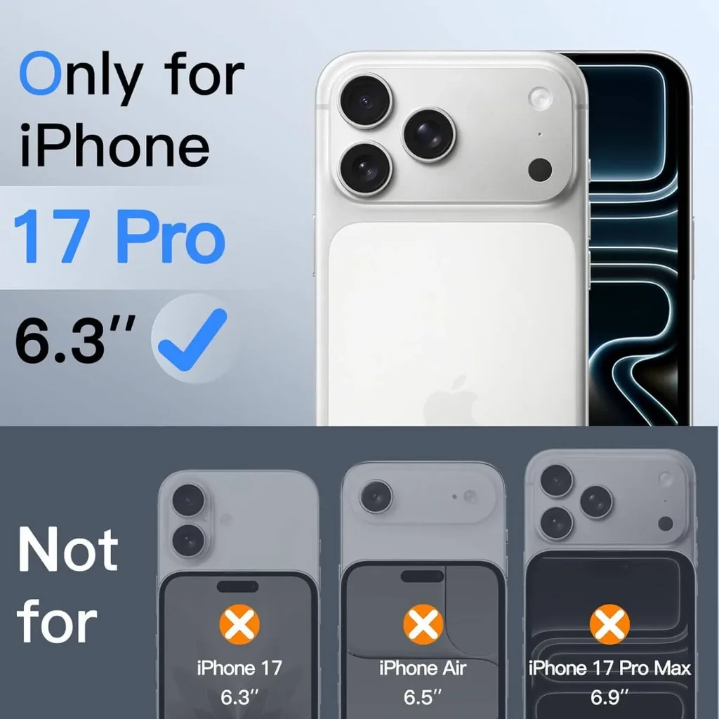 CROWNYX Privacy Screen Protector for iPhone 17 Pro, Dust free, Anti Finger Print, Shatter Proof, Scratch Resistant, Anti Spy Tempered Glass, Easy Installation Kit | IP-17P-GPSP - Image 2