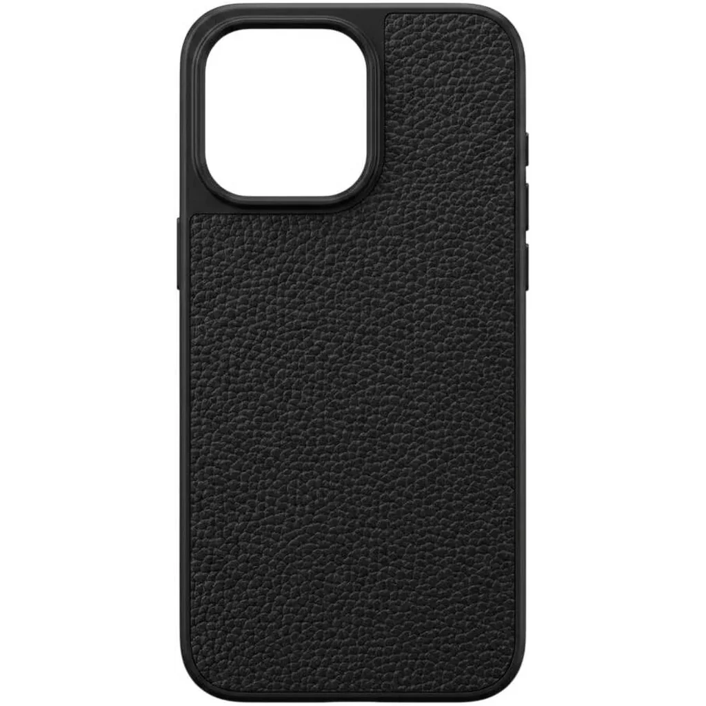 CROWNYX Regal Leather Case for Iphone 15 Pro, MagSafe Compatible, Anti-Slip Grip, Shockproof, Raised Camera Protection, Black | IP15P-MGSF-RGL-BLK