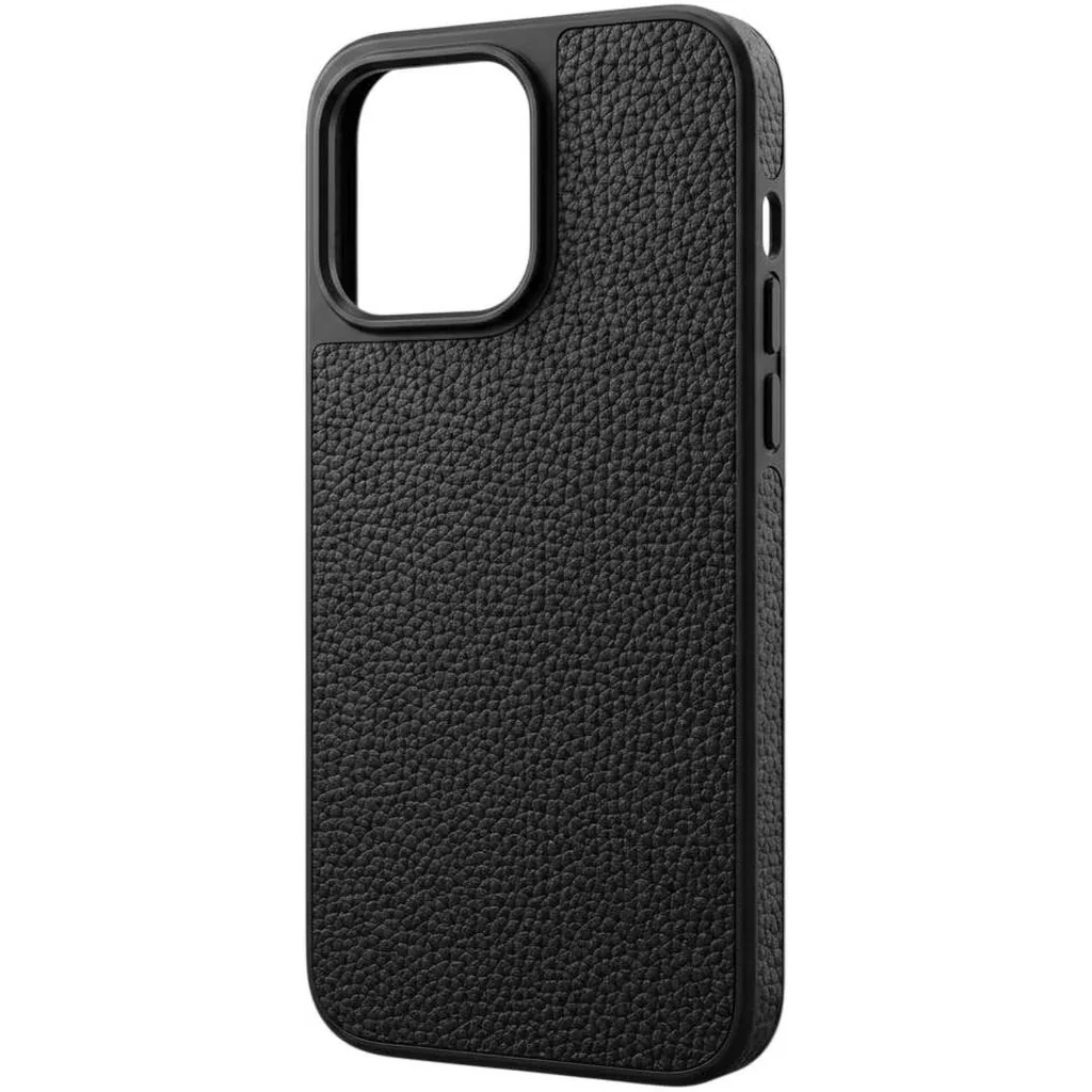 CROWNYX Regal Leather Case for Iphone 15 Pro, MagSafe Compatible, Anti-Slip Grip, Shockproof, Raised Camera Protection, Black | IP15P-MGSF-RGL-BLK - Image 2