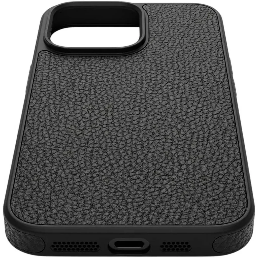 CROWNYX Regal Leather Case for Iphone 15 Pro, MagSafe Compatible, Anti-Slip Grip, Shockproof, Raised Camera Protection, Black | IP15P-MGSF-RGL-BLK - Image 4