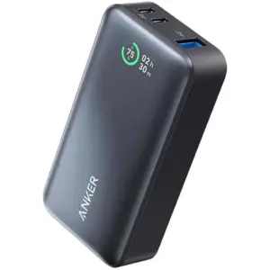 Anker 533 Power Bank, 10000mAh Portable Charger, 30W USB C PD Fast Charging Power Bank, Smart LED Display, 3 Port Power Bank, | A1256H12