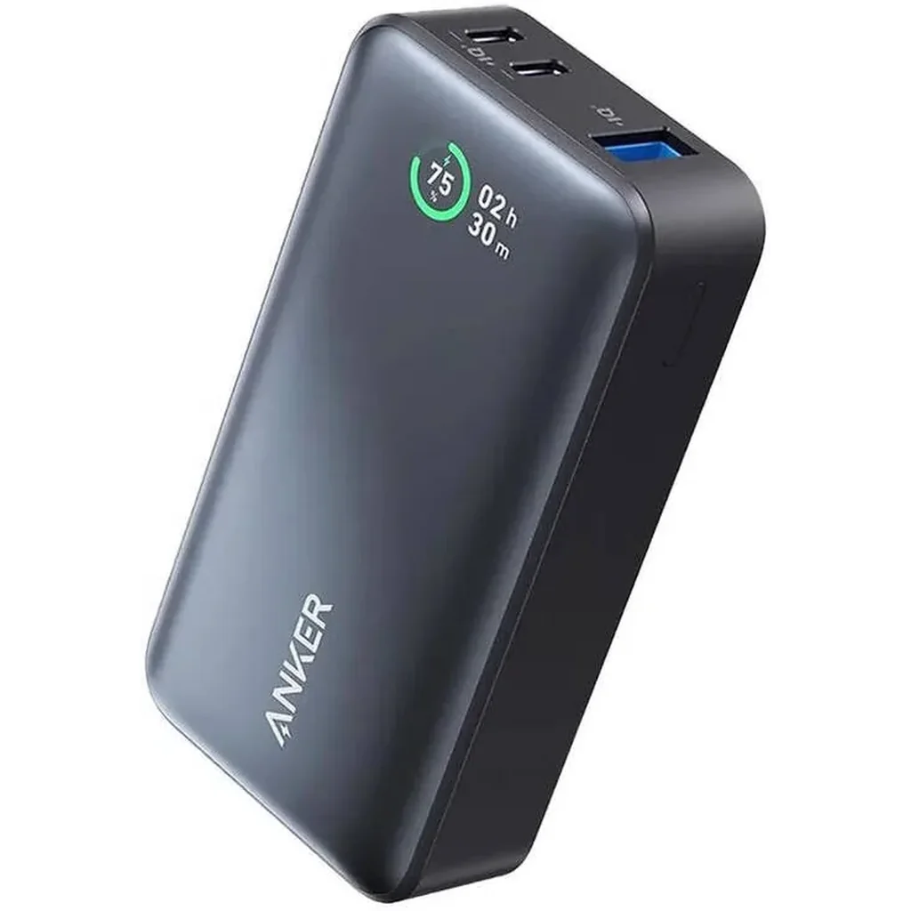 Anker 533 Power Bank, 10000mAh Portable Charger, 30W USB C PD Fast Charging Power Bank, Smart LED Display, 3 Port Power Bank, | A1256H12
