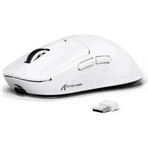 ATTACK SHARK X3 49g Ultralight Mouse, PixArt PAW3395 Gaming Sensor, BT/2.4G Wireless/Wired Gaming Mouse, 26000 DPI, 200 Hours Battery, Office Mice for Win11/Xbox/PS/Mac, White | X3