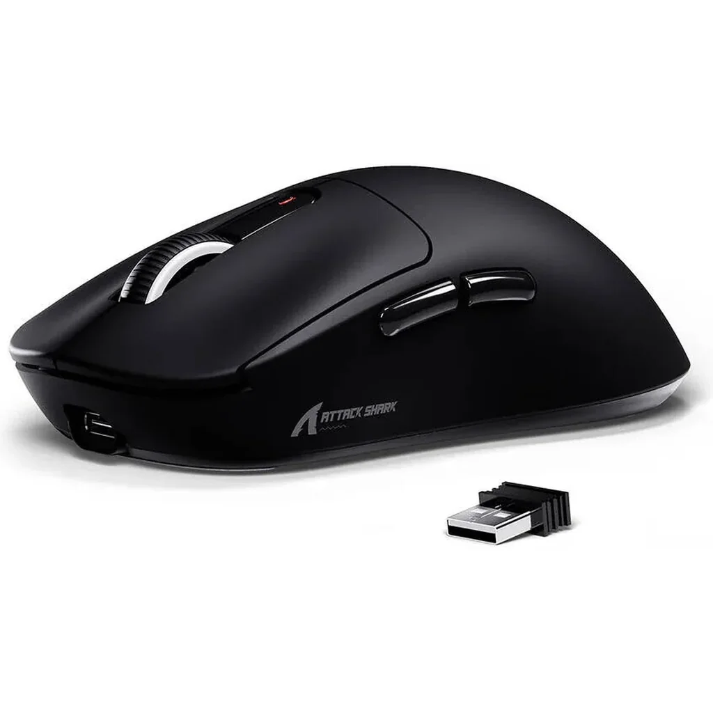ATTACK SHARK X3 49g Ultralight Mouse, PixArt PAW3395 Gaming Sensor, BT/2.4G Wireless/Wired Gaming Mouse, 26000 DPI, 200 Hours Battery, Office Mice for Win11/Xbox/PS/Mac, Black | X3