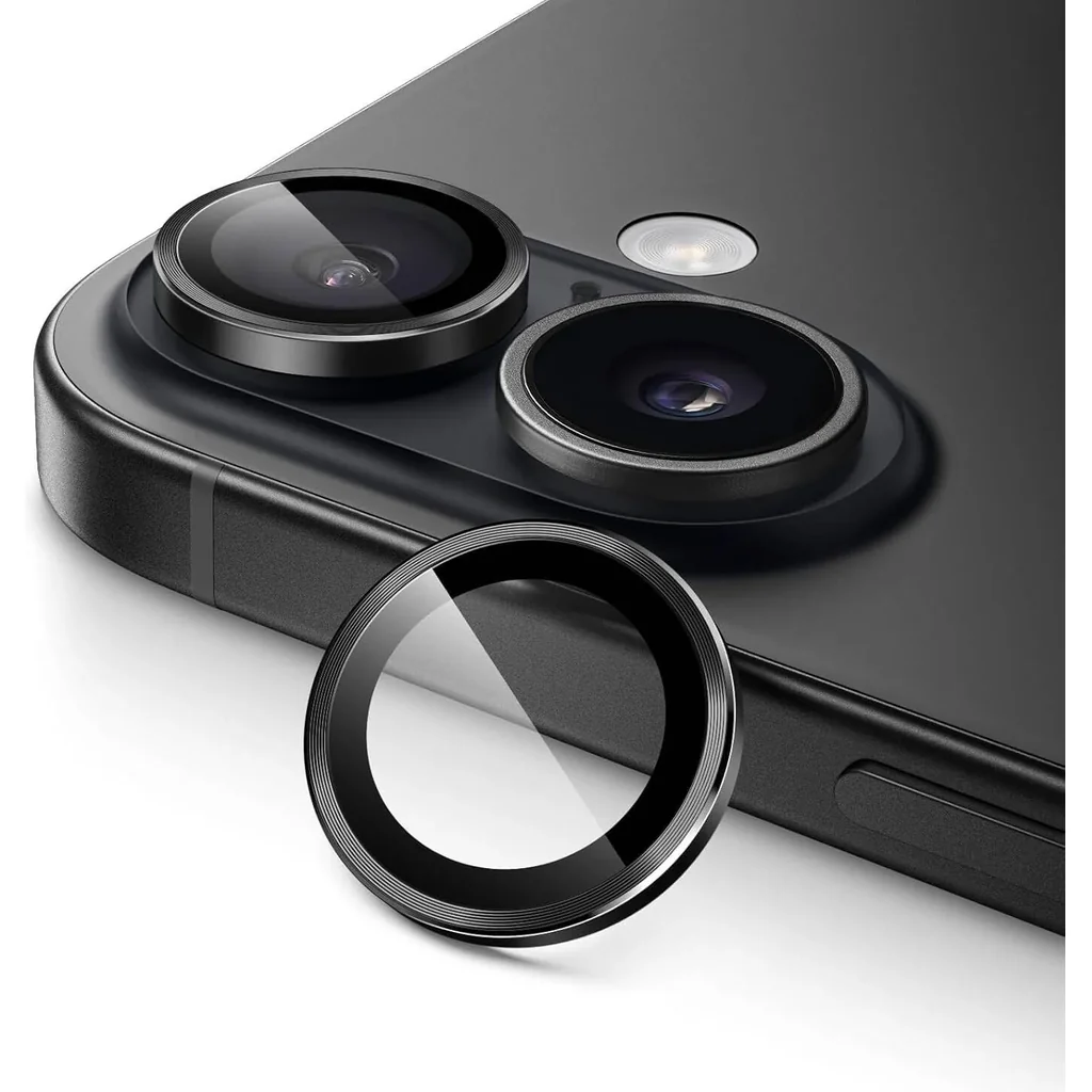 CROWNYX Camera 3D Individual Lens Protector for iPhone 17, 9H Tempered Glass, Anti Scratch, Anti-Oil, Anti-Shock, Dirt-Resistance, HD Night Shots Clear Image, Pack-1 | IP17-3DINDVL-CLP