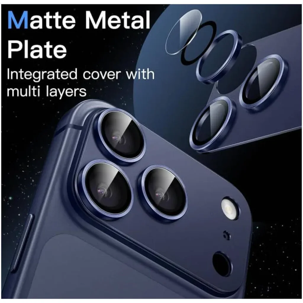 CROWNYX Prime Shield Camera Lens Protector for iPhone 17 Pro, Full Coverage Aluminum Alloy Frame, Military-Grade Protection, 9H Tempered Glass, Anti-Scratch, Case-Friendly, Blue | IP17P-PS-CLP-BLU - Image 5