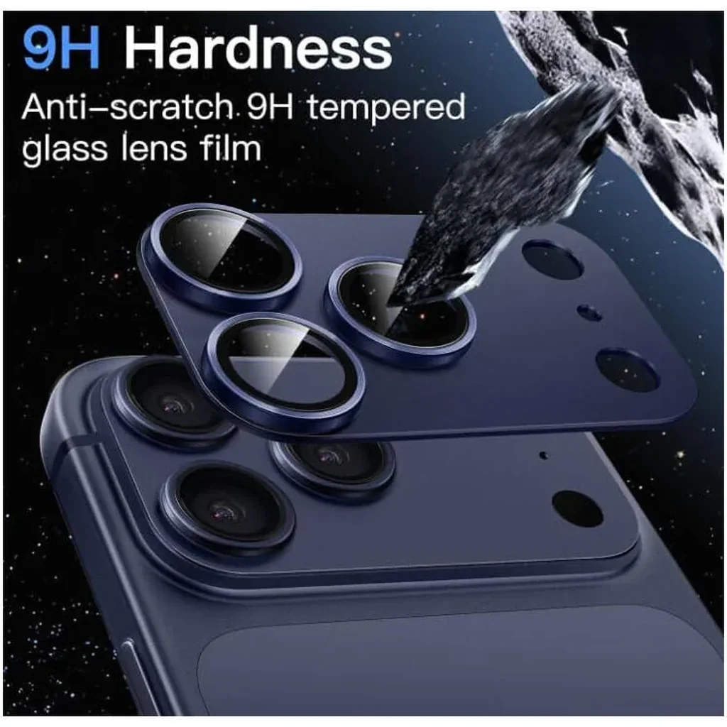CROWNYX Prime Shield Camera Lens Protector for iPhone 17 Pro, Full Coverage Aluminum Alloy Frame, Military-Grade Protection, 9H Tempered Glass, Anti-Scratch, Case-Friendly, Blue | IP17P-PS-CLP-BLU - Image 7