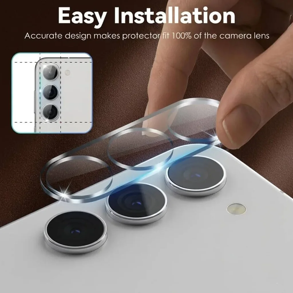 CROWNYX Camera Lens Protector for Samsung Galaxy S26, 9H Tempered Glass, Anti-Scratch, Anti-Oil, Anti-Shock, HD Clear, Night Shot Friendly, Bubble-Free Pack of 1 | SAM-S26-2D-CLR-CLP - Image 5