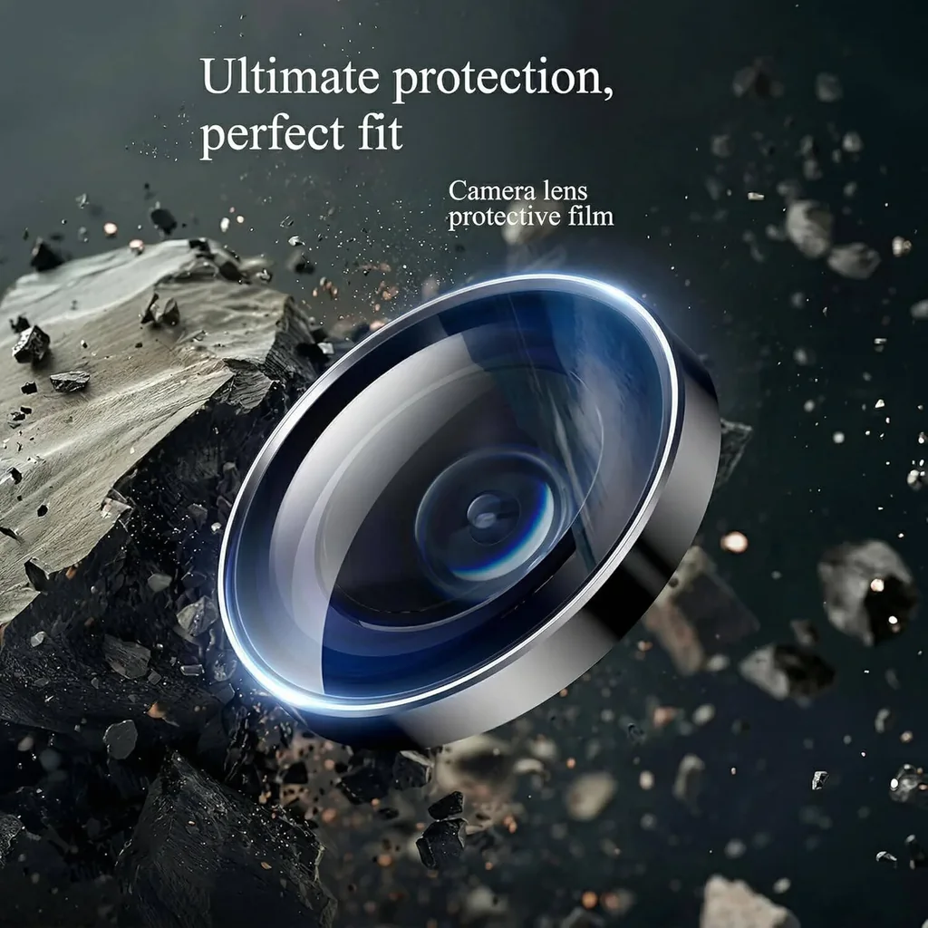 CROWNYX Camera 3D Individual Lens Protector for iPhone 16 Pro & 16 Pro Max, 9H Tempered Glass, Anti-Scratch, Anti-Oil, Anti-Shock, HD Clear, Night Shot, Bubble-Free Pack of 1 | IP16P16PM-3DINDVL-CLP - Image 8
