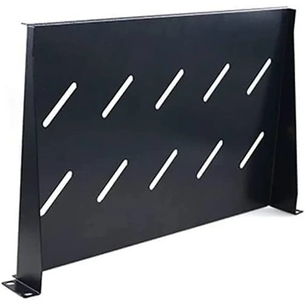 Azeon Front Mount Shelf, Standard Size, For 1U Shelf, Improve Airflow, Heavy Duty Ventilated Shelf, Improved Airflow Design, Universal Fit for Network Cabinets, Black | Front Mount Shelf - Image 2
