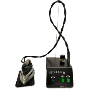 Battistella Diana Steam Generator, Steam Generator Iron with EOS 800W Iron, 1.2L Stainless Steel Boiler Made in Italy High Pressure Steam Iron System Fast Heat Continuous Steam Output, Black | Diana