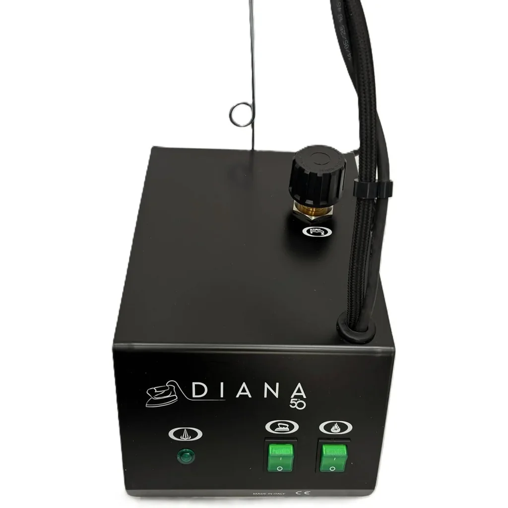 Battistella Diana Steam Generator, Steam Generator Iron with EOS 800W Iron, 1.2L Stainless Steel Boiler Made in Italy High Pressure Steam Iron System Fast Heat Continuous Steam Output, Black | Diana - Image 2