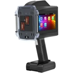 BENTSAI B45 Dual-Head 46mm Handheld Inkjet Printer, Auto Conveyor TIJ Coding Printer for QR Codes, Barcodes, Cartons, Pallets, Sacks & Industrial Packaging, Black | B45