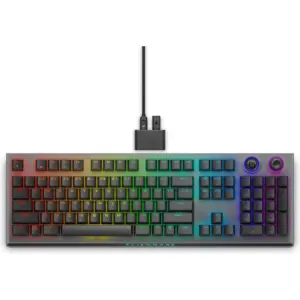 Dell Alienware AW920K Tri-Mode Wireless Mechanical Gaming Keyboard, English Layout, CHERRY MX Red Switches, RGB Backlit, Bluetooth 5.1, 2.4GHz Wireless, USB, Dark Side of the Moon | 545-BBFL