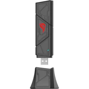 ASUS ROG USB-BE92 BE6500 Tri-Band Wi-Fi 7 USB Adapter, 2882Mbps 6GHz, 2882Mbps 5GHz, 688Mbps 2.4GHz, MLO, 4K-QAM, OFDMA, MU-MIMO, USB-A & USB-C, Plug & Play, WPA3, Win 10/11 | USB-BE92