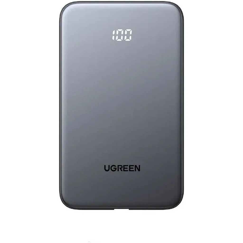 UGREEN Zapix Series 10000mAh Power Bank with Built-In USB-C Cable, 20W USB-C Two-Way Fast Charging, USB-C Power Delivery, LED Digital Display, Airline Safe, Multi-Device Compatibility, Black | 75161 - Image 2