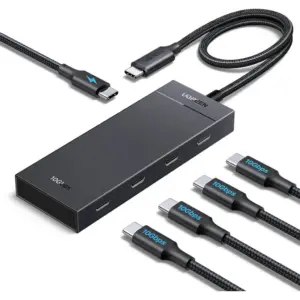 UGREEN USB-C 3.2 Hub 5-in-1 10Gbps Data Transfer, 100W PD Fast Charging, USB-C Expansion Hub for Laptop, Plug & Play, MacBook & Tablet, Supports OTG Function, Black | 55334