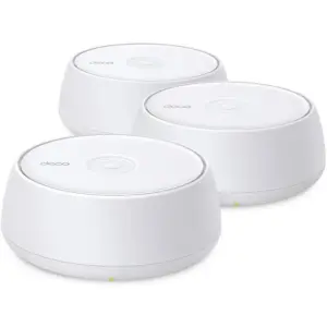 TP-Link Deco WB10800 Deco 7 Whole Home Mesh Wi-Fi 7 System, 3-Pack, BE3600, 2882Mbps 5GHz, 688Mbps 2.4GHz, MLO, 4K-QAM, 2x 1G LAN, AI Roaming, HomeShield, 150 Devices, WPA3 | Deco-WB10800