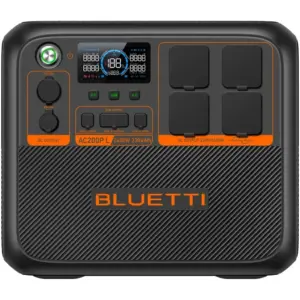 Bluetti AC200PL 2304Wh Portable Power Station, 2400W Pure Sine Wave Inverter, 7200W Surge, LiFePO4 Battery, 1200W Solar Input, 100W USB-C, 48V RV Outlet, Black | AC200PL